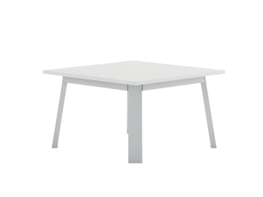 Square thermo lacquered aluminium coffee table TIMELESS