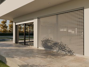 Extruded aluminium roller shutter with adjustable slats BLINKROLL PLUS TIN