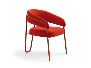 Upholstered fabric chair with armrests HAGU TM Leader Contract