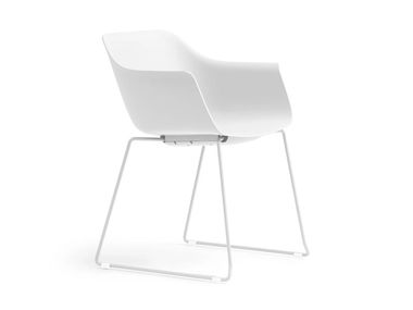 Silla patín de polipropileno con brazos TIC TM Leader Contract