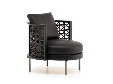 Leather armchair TORII NEST Minotti