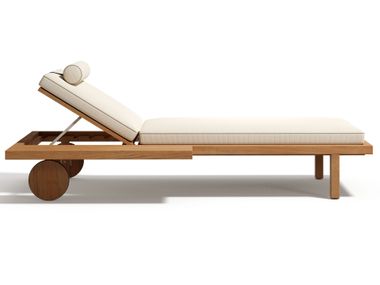 Recliner teak sun lounger VIS À VIS TRIBÙ