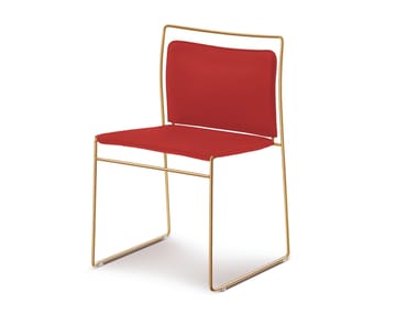 Sled base stackable metal chair TULU