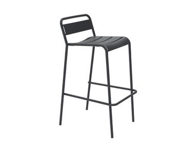 Steel garden stool with footrest TWIST Vermobil