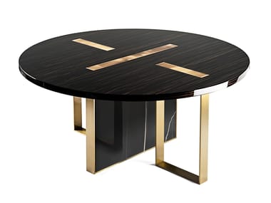 Tavolo da pranzo rotondo in legno TYRON | Tavolo rotondo MARIONI