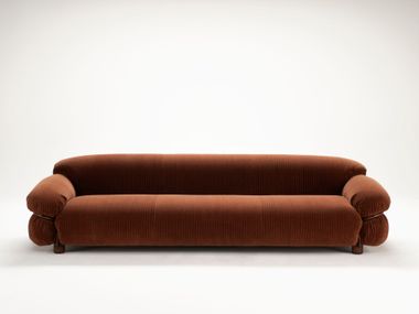 Sofá reto de veludo GRAND SESANN Tacchini