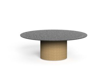 Tavolino da giardino rotondo in alluminio e vetro BOND Talenti