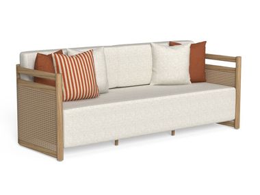 Divano da giardino lineare in teak a 3 posti EDWIN Talenti