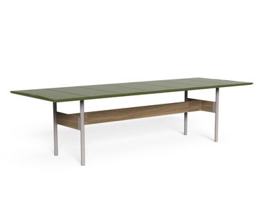 Rechteckiger Gartentisch aus Holz mit Gres-Oberfläche FLOW Talenti