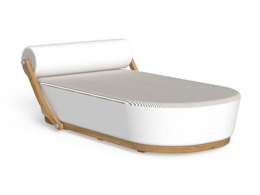 Teak sun lounger with headrest NAMI Talenti
