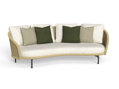 Curved 4 seater synthetic fibre garden sofa NIDO Talenti