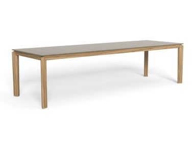 Tavolo da giardino rettangolare in teak e vetroresina THEA Talenti