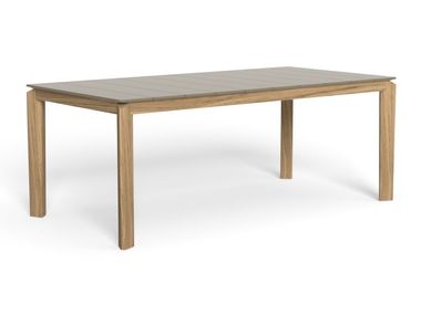 Tavolo da giardino rettangolare in teak e vetroresina THEA Talenti