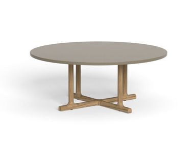 Tavolino da giardino rotondo in teak e vetroresina THEA Talenti