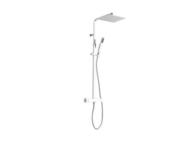 Wall-mounted brass shower panel with hand shower GAIA Tamanaco