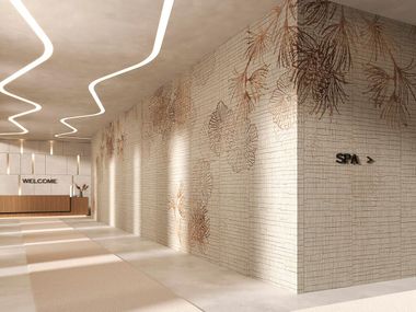 Wallpaper with floral pattern SUMI Tecnografica