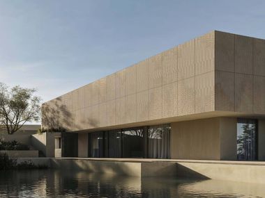 Ultra-thin aluminum panel for facade ULTRALIGHT FAÇADE - ABSTRACT CITY Tecnografica