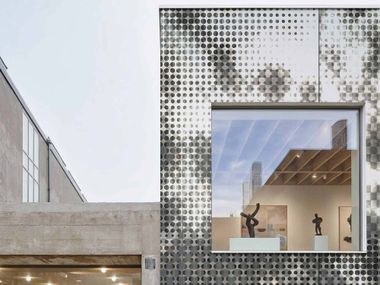 Ultra-thin aluminum panel for facade ULTRALIGHT FAÇADE - CORTEN MESH Tecnografica