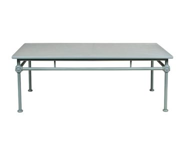 Tavolino basso rettangolare in alluminio - Blu 1800 Tectona