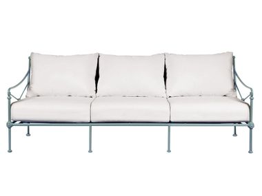 Aluminum three-seater sofa - Blue 1800 Tectona