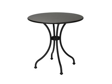 Tavolo bistrot con gambe curve con piano in alluminio Nero 1800 Tectona