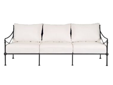 Aluminum three-seater sofa - Black 1800 Tectona