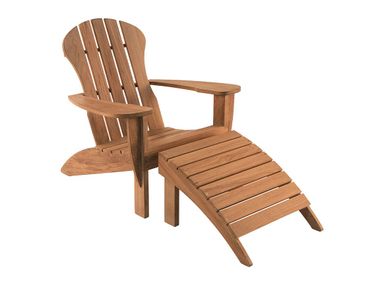 Liegestuhl aus Teakholz mit Armlehnen ADIRONDACK Tectona