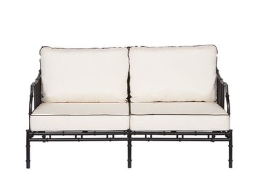 2-seater sofa in black aluminium BAMBOO Tectona