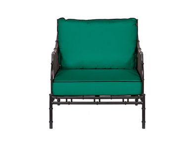 Poltrona in alluminio nero  BAMBOO Tectona
