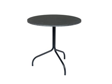 Tavolo rotondo in inox dipinto con ripiano in granito CICALA Tectona