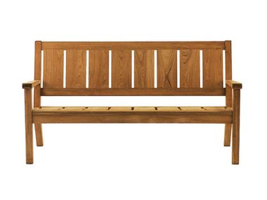 3-seat teak low bench EXBURY Tectona