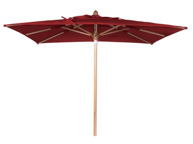 Rectangular wooden and fabric Garden umbrella ROMA Tectona