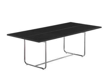 Rectangular steel and wood table S 1070 SERIOUS Thonet