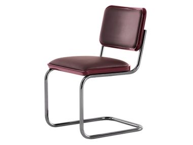 Cantilever chair in steel and leather S 32 P SERIOUS Thonet