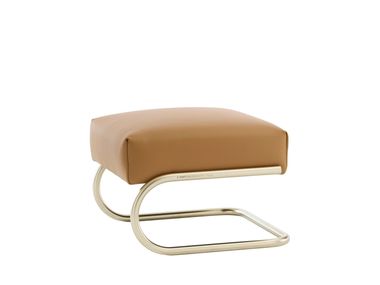 Cantilever leather footstool S 411 H NORDIC Thonet