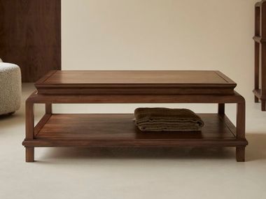 Rectangular acacia central coffee table ACHILLE Tikamoon