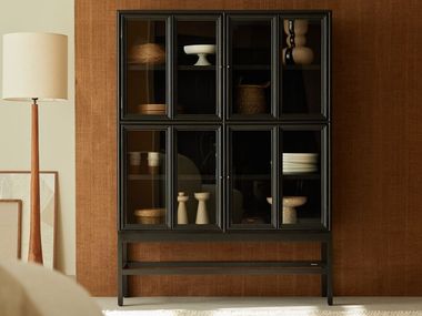 Wood and glass display cabinet ANNA Tikamoon