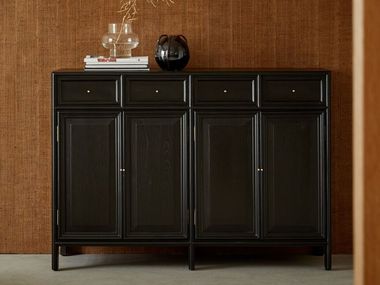 Solid wood sideboard with doors and drawers ANNA Tikamoon