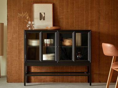 Wood and glass display cabinet ANNA Tikamoon