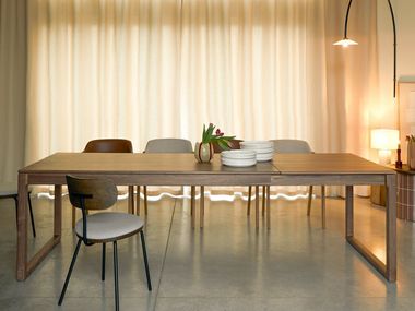 Rectangular extending walnut dining table ARTO Tikamoon