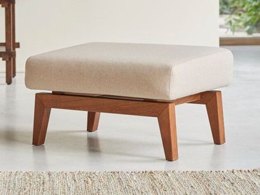 Rectangular wool footstool BJORN Tikamoon