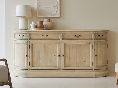 Pine sideboard with doors with drawers CELESTE Tikamoon