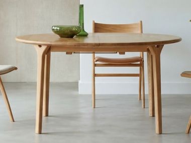 Round extending oak dining table CLARA Tikamoon