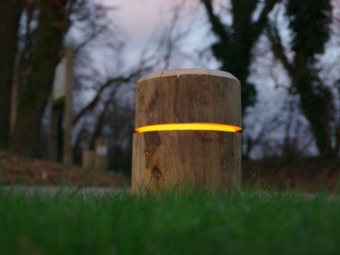Bañador de suelo LED de madera para exterior RONDO timberlab