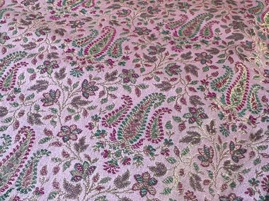 Tessuto jacquard lavorato a mano in seta PINK SILK CASHMERE TANCHOI 4 COLORI Tohora