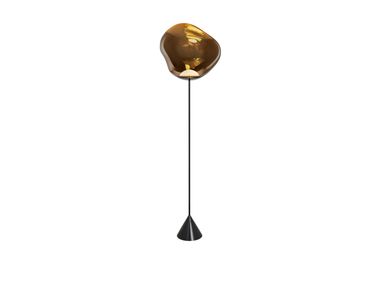 Metal and polycarbonate LED floor lamp MELT CONE SLIM Tom Dixon