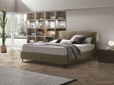 Doppelbett aus Leder mit Bettkasten ALTEA Tomasella