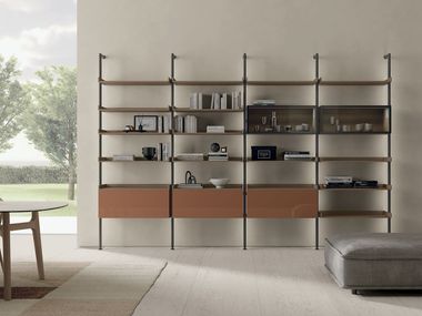 Floor-ceiling mounted bookcase ANDROMEDA Tomasella