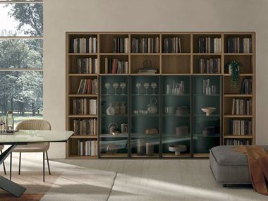 Wood and glass bookcase ATLANTE UNIT_AT231 Tomasella