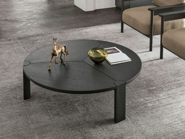 Round wooden coffee table BITE Tomasella
